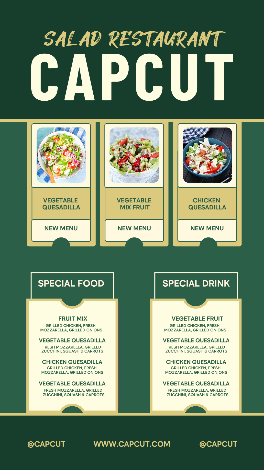 food and Beverage sales promotion instagram story green hold