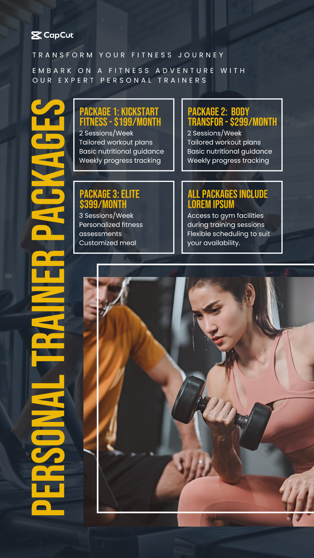 Fitness Gym Training Instagram Story Modern 