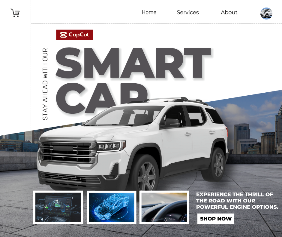 Cars Marketing Poster Facebook Post White