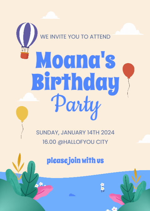 Nicht-Marketing-Geburtstagseinladung