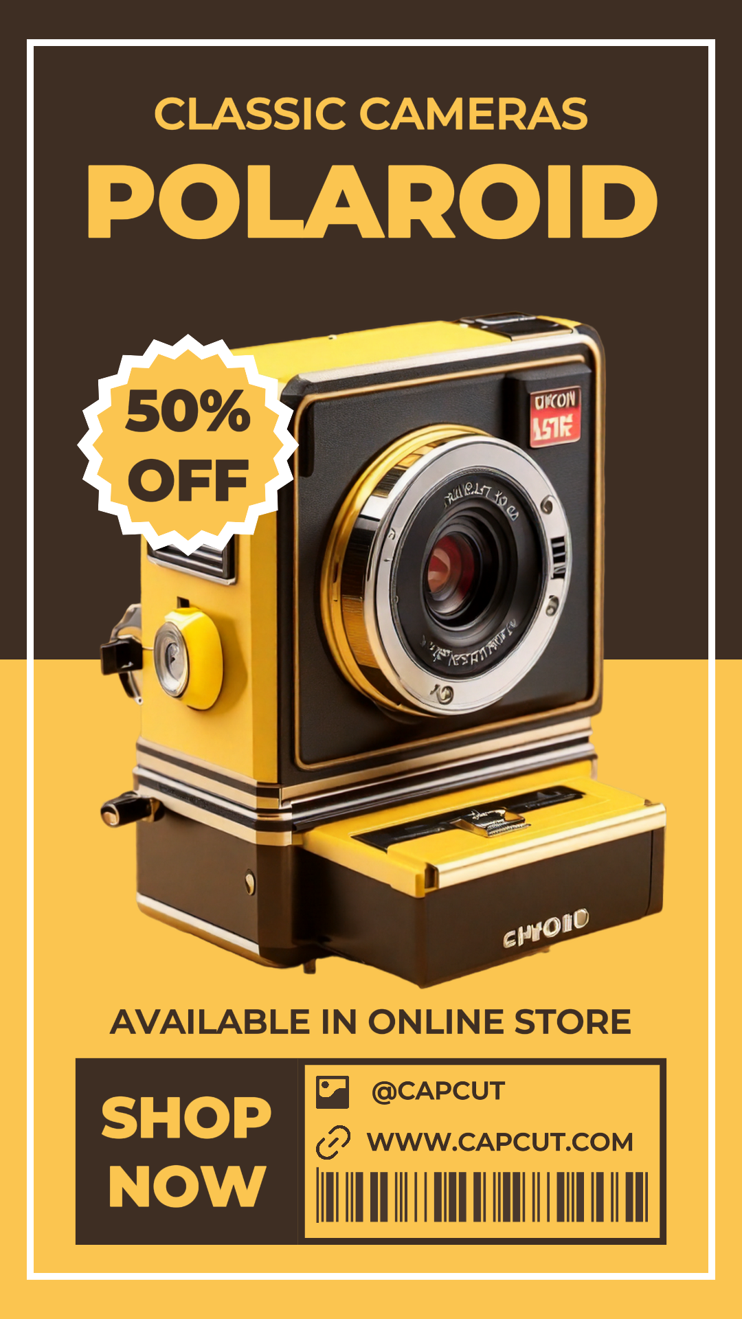 História do Instagram da promoção da câmera Polaroid