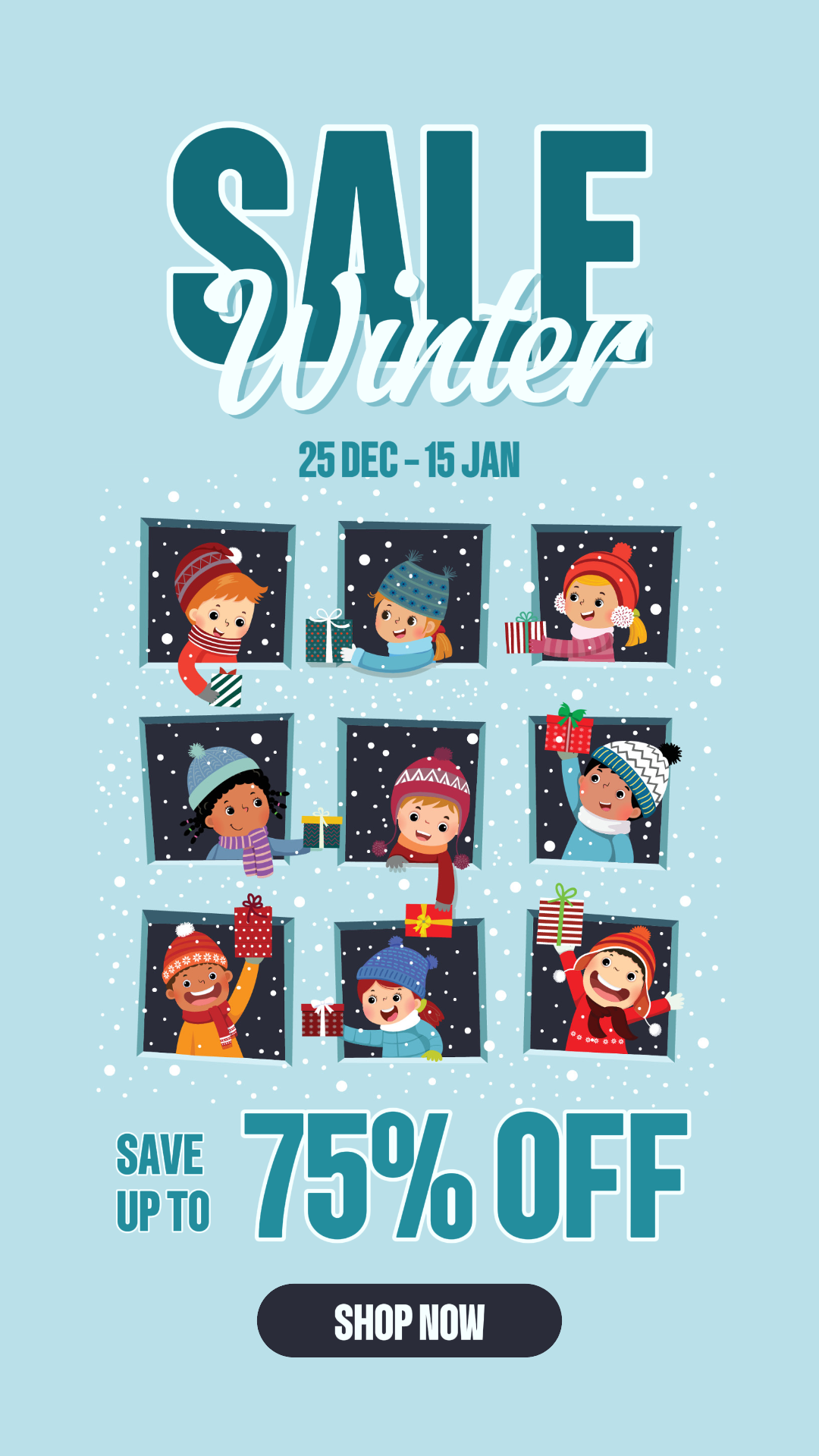 Promoção de inverno de pista de janeiro