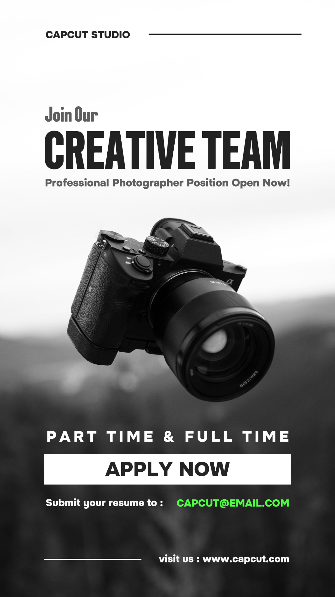 fotografer poster kreatif bisnis dan kantor yang kami pekerjakan untuk cerita instagram