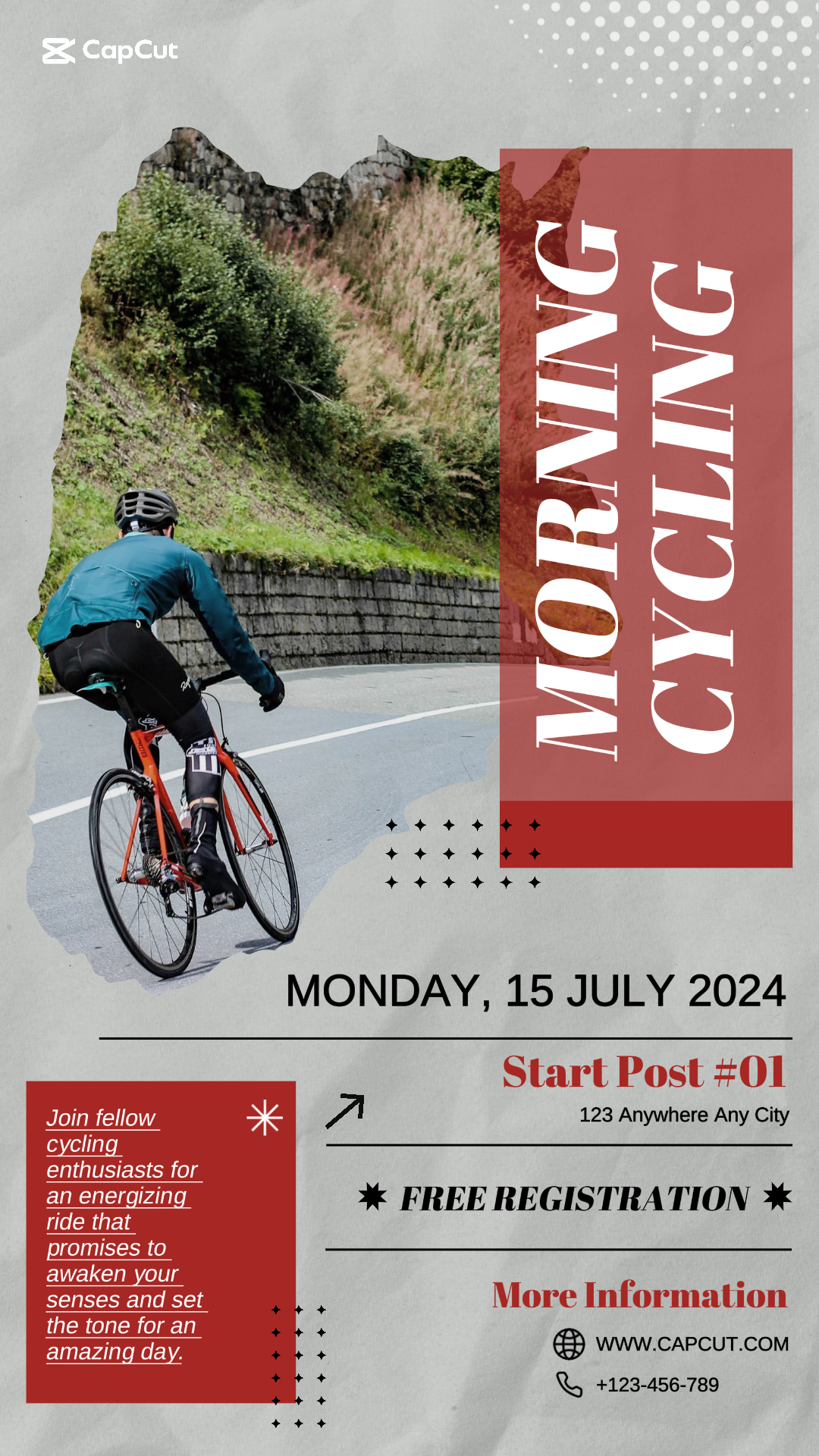 Sports And Match - Cycling Creative Poster Instagram Story