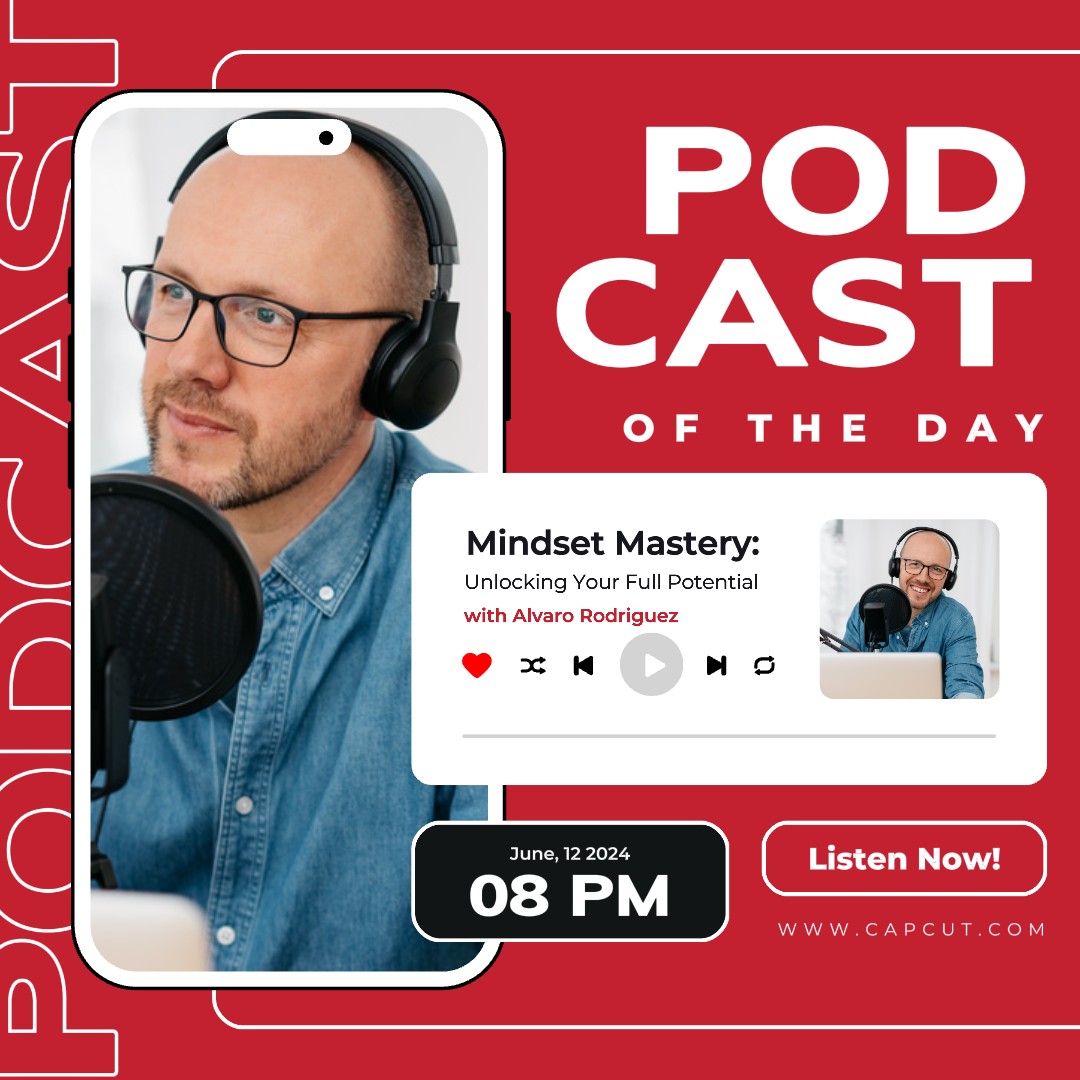 Publicación de Instagram del Evento de Podcast Moderno Rojo