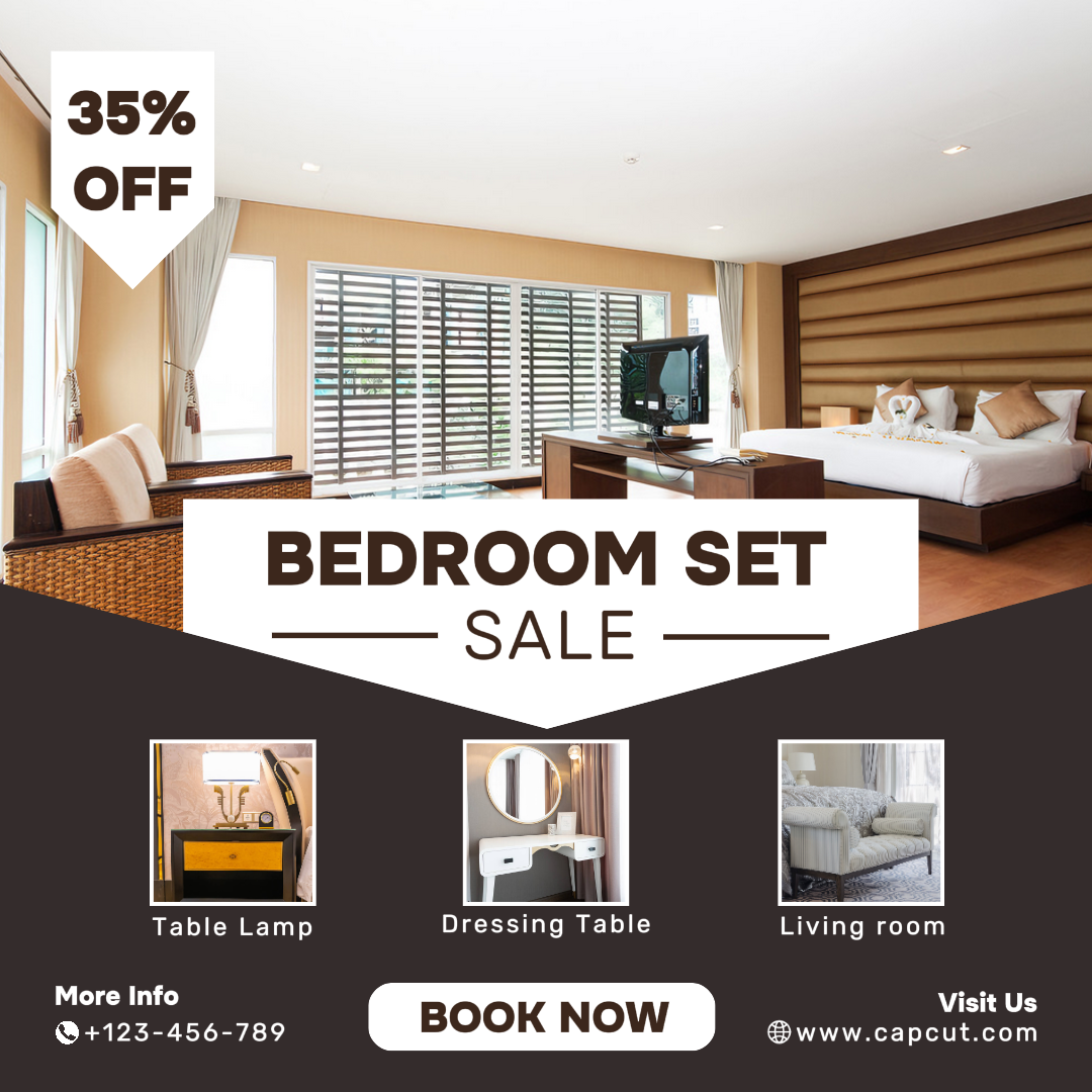 Anuncios de Facebook Publicación de Instagram para el hogar - Venta de conjunto de dormitorio