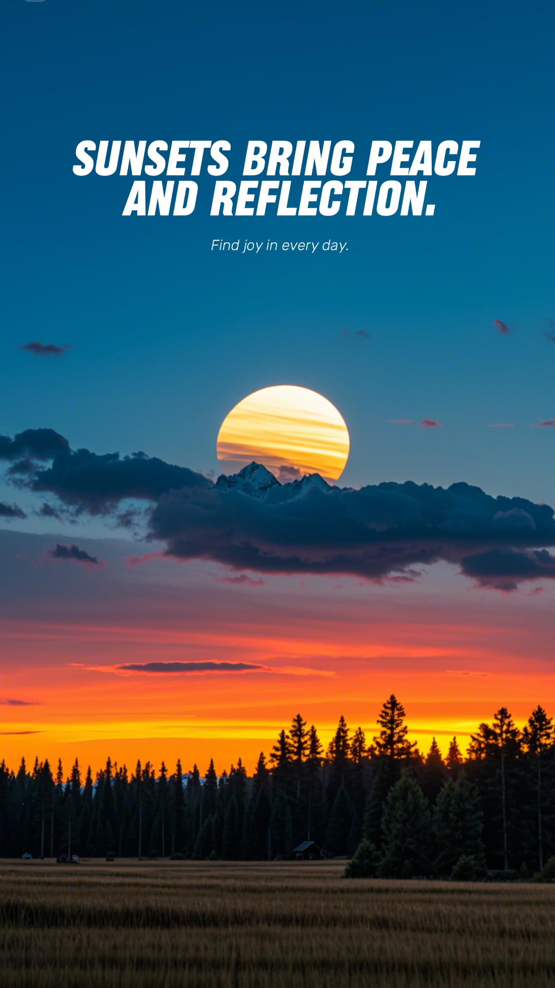 배경화면 - 일몰은 평화와 성찰을 가져옵니다.