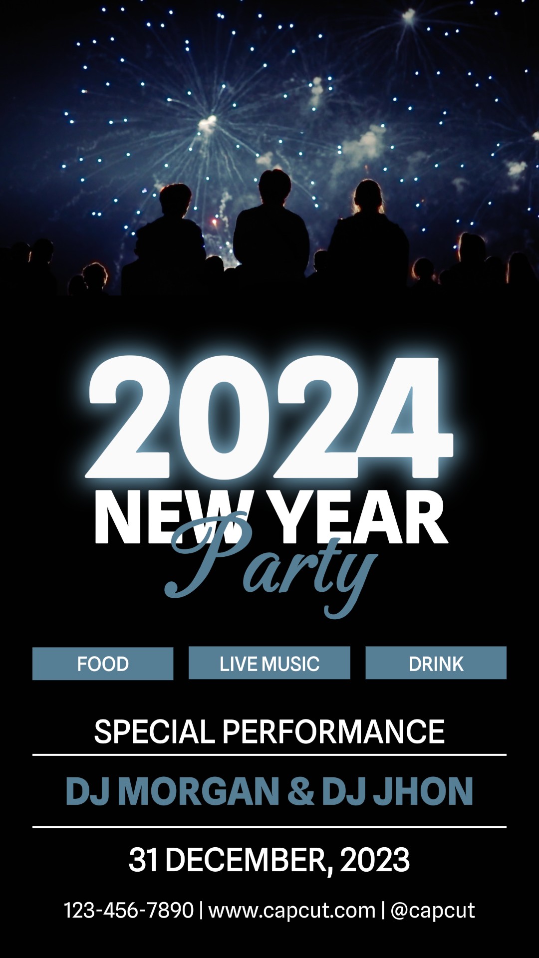 其他行业2024新年派对促销