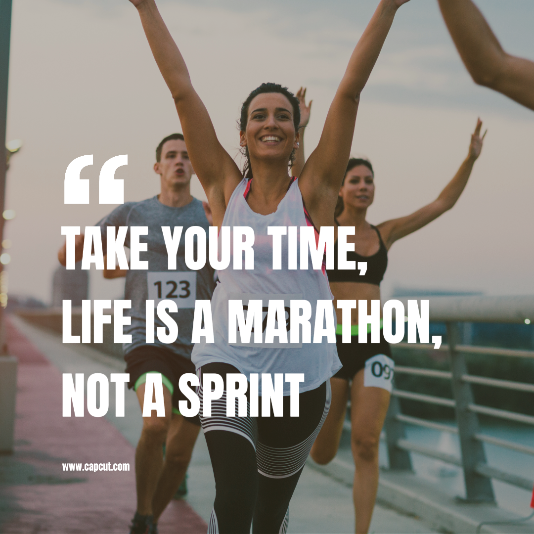 Sports and Match  Athletics Quotes Creative Poster Instagram Post White and Black Simple