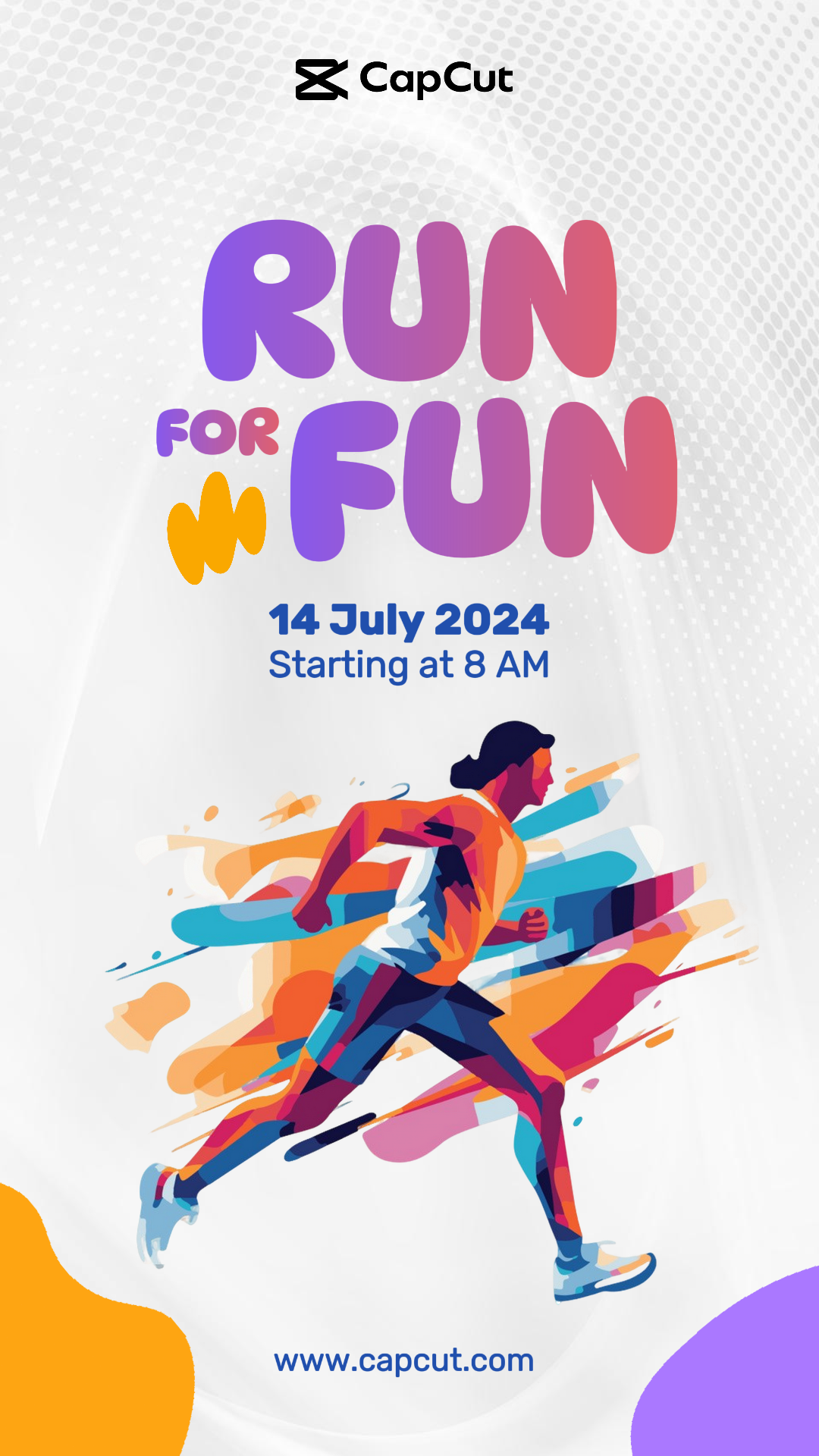 Bildvorlage Sport und Match Fun Run Promotion Instagram Story 