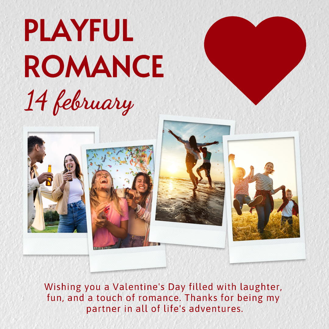 Valentine's Day Non-marketing Wish Card Instagram Post with collage photos