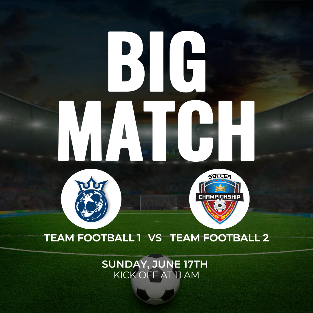 Affiche créative de match de football le jour du match de football post Instagram