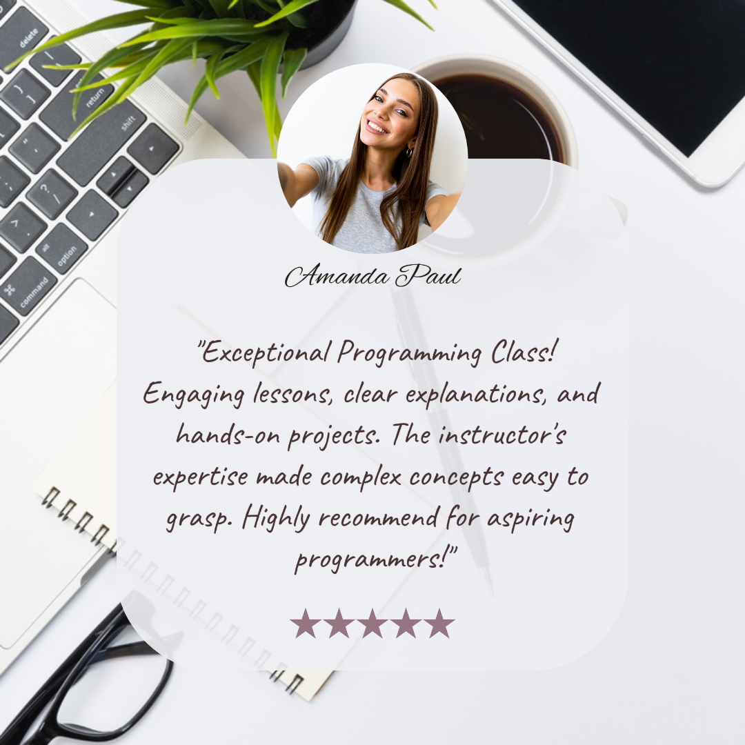 Education and Training Programming Class Testimonial Review White Minimalist