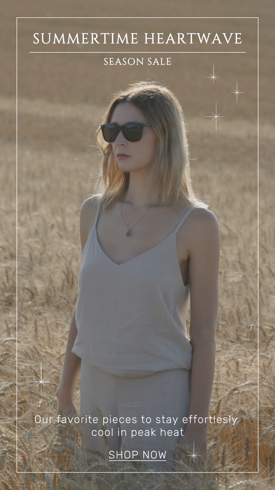 Clothing and shoes marketing poster instagram beige and white