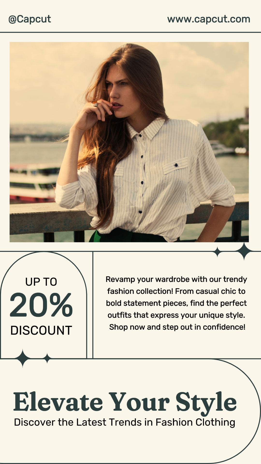 Clothing and shoes marketing poster instagram delicate