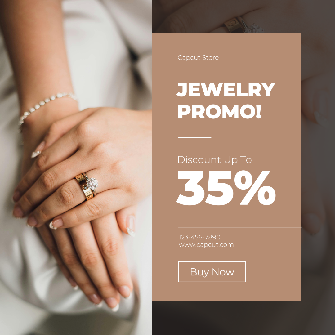 Jewelry Promo Instagram Post Minimalist Brown