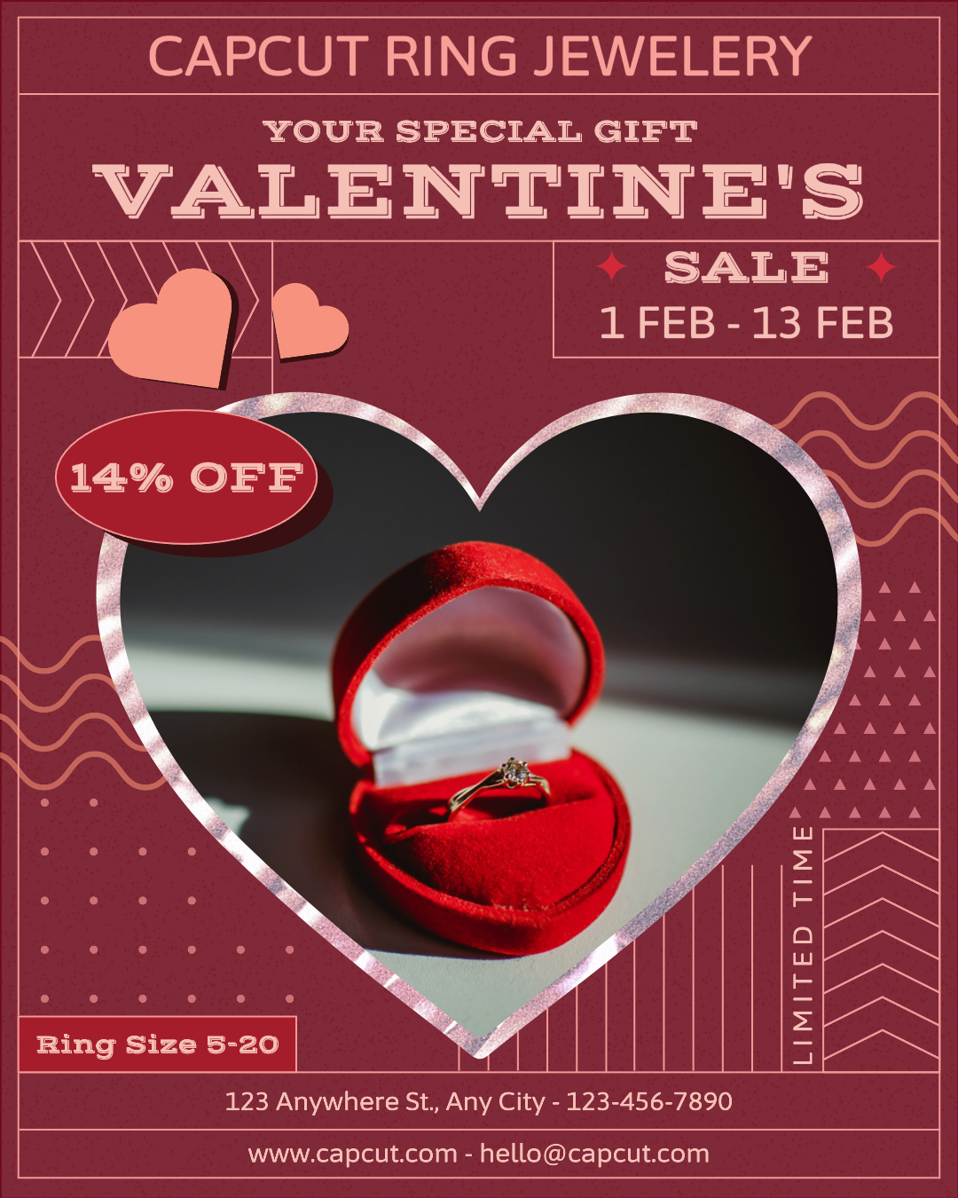 Vente de bijoux cadeau de la Saint-Valentin