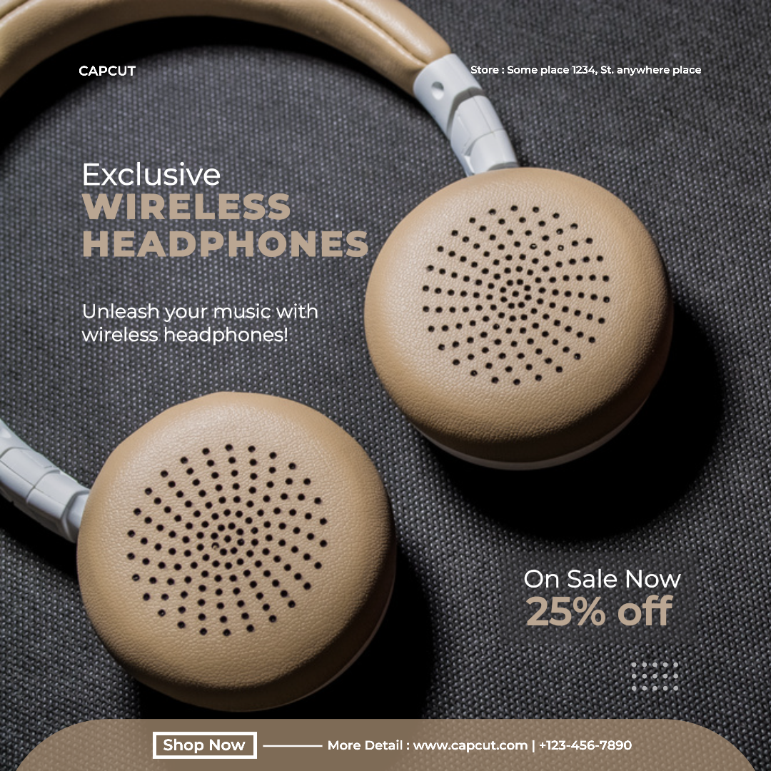 exclusive wireless headphones instagram post