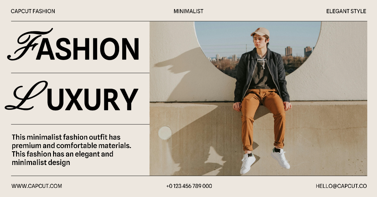 Anuncios de Facebook - Carteles y banners de marketing Crema de exhibición de lujo de moda minimalista