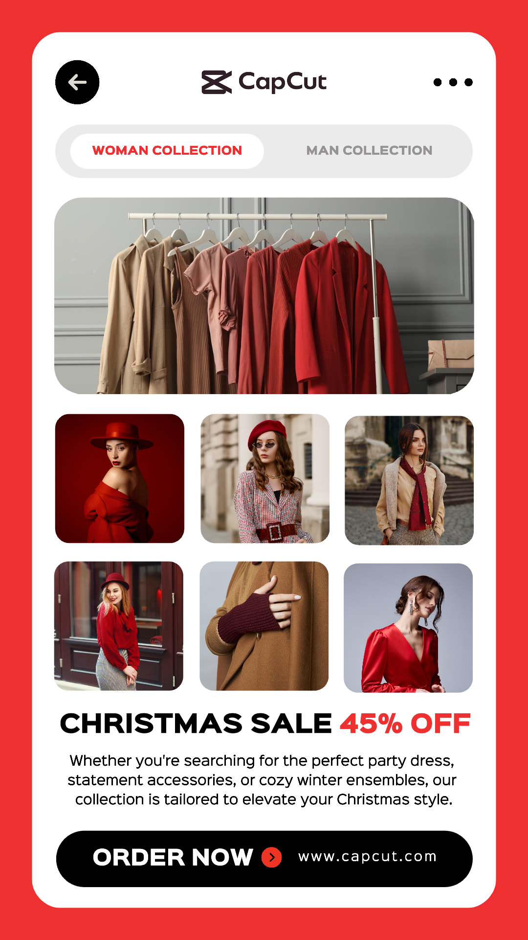 Collection femme vente de noël 7 images multi-produits TikTok