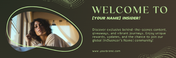 Cabeçalho de e-mail não comercial Fundo verde