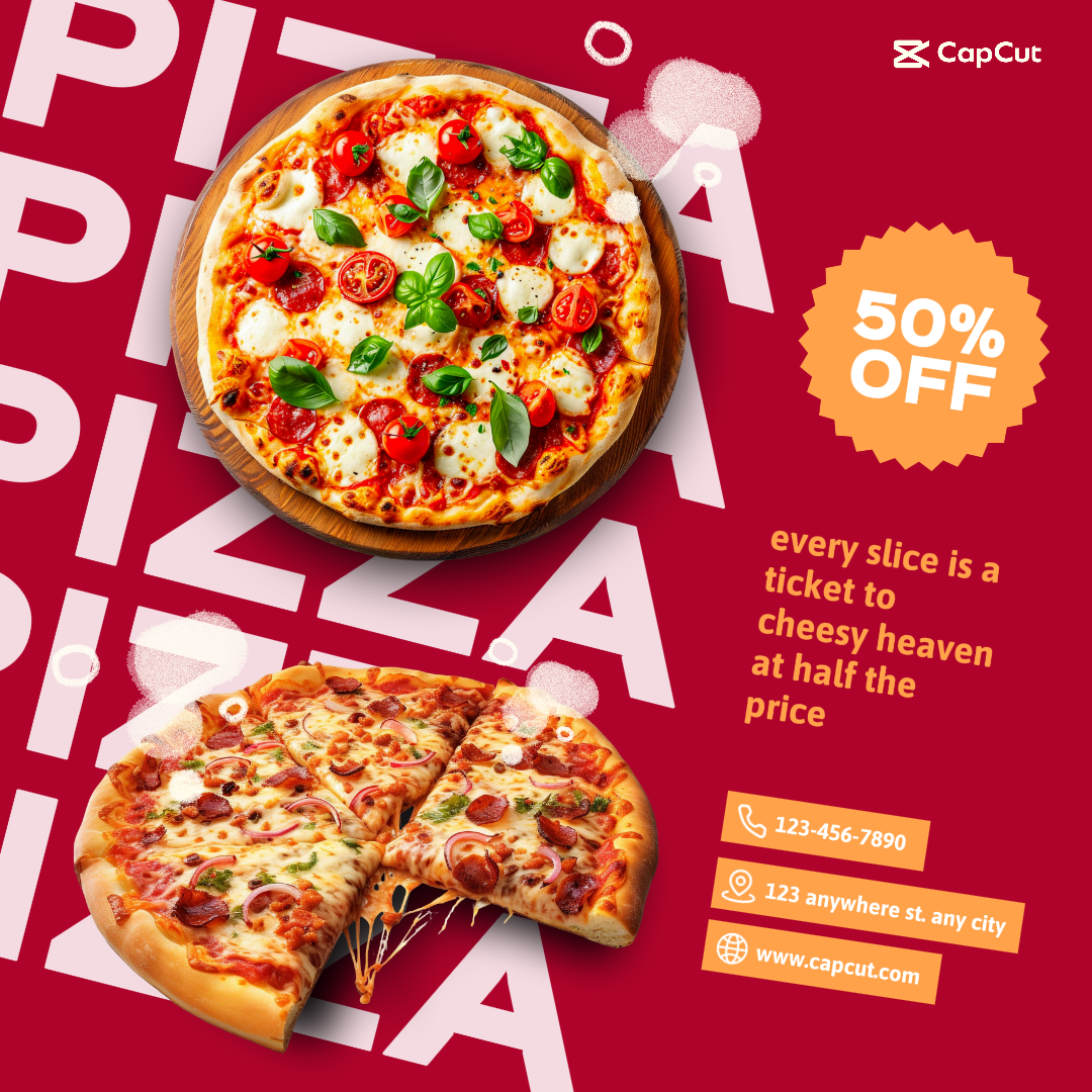 Lebensmittel & Getränke Marketing Poster Neuer Rabatt Instagram Post Auffälliger Stil