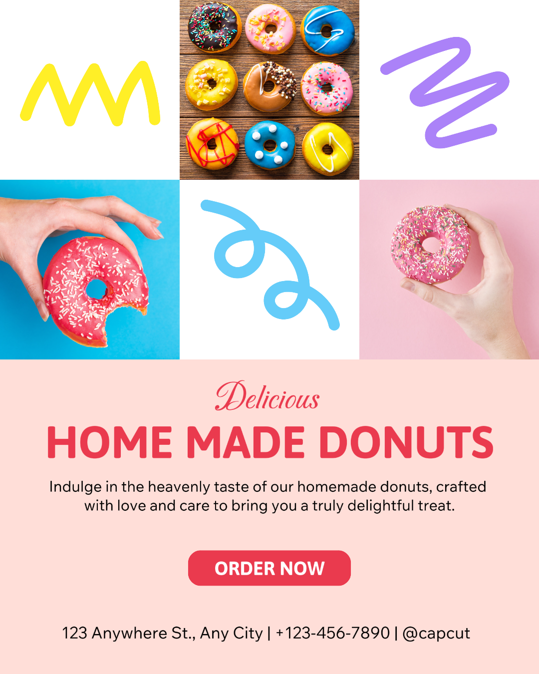 Donut caseiro Exibição do produto Retrato do Instagram