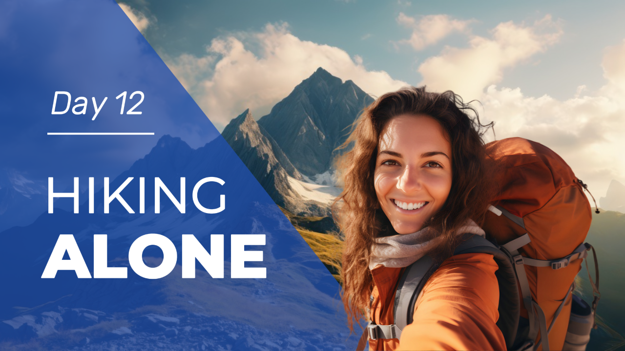 Vlog miniature YouTube - Randonnée en solo 