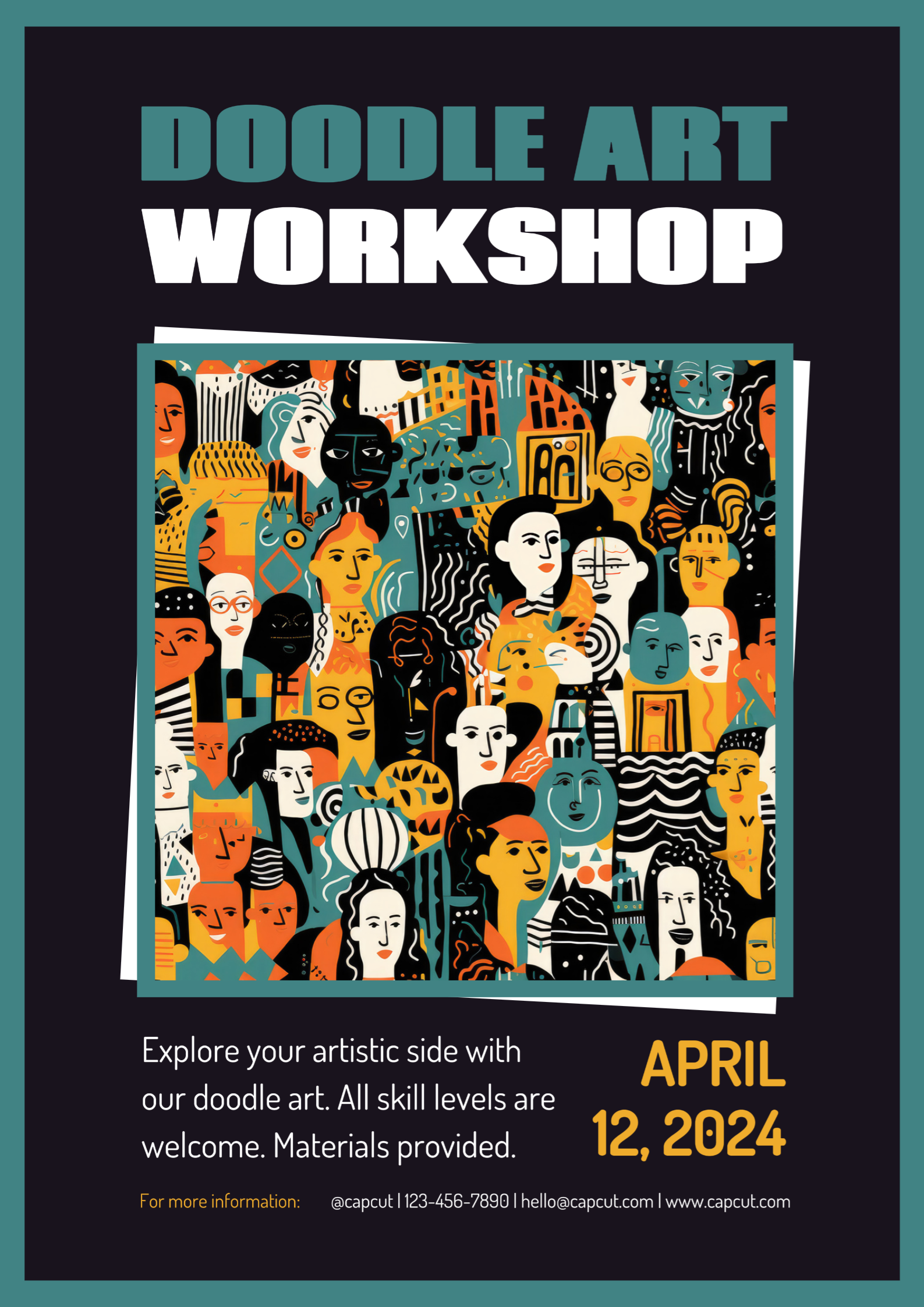 Non-Marketing Campus Activities Black Illustration