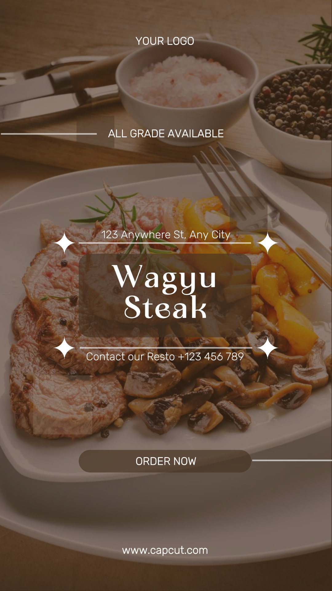 product promotion simple food and place