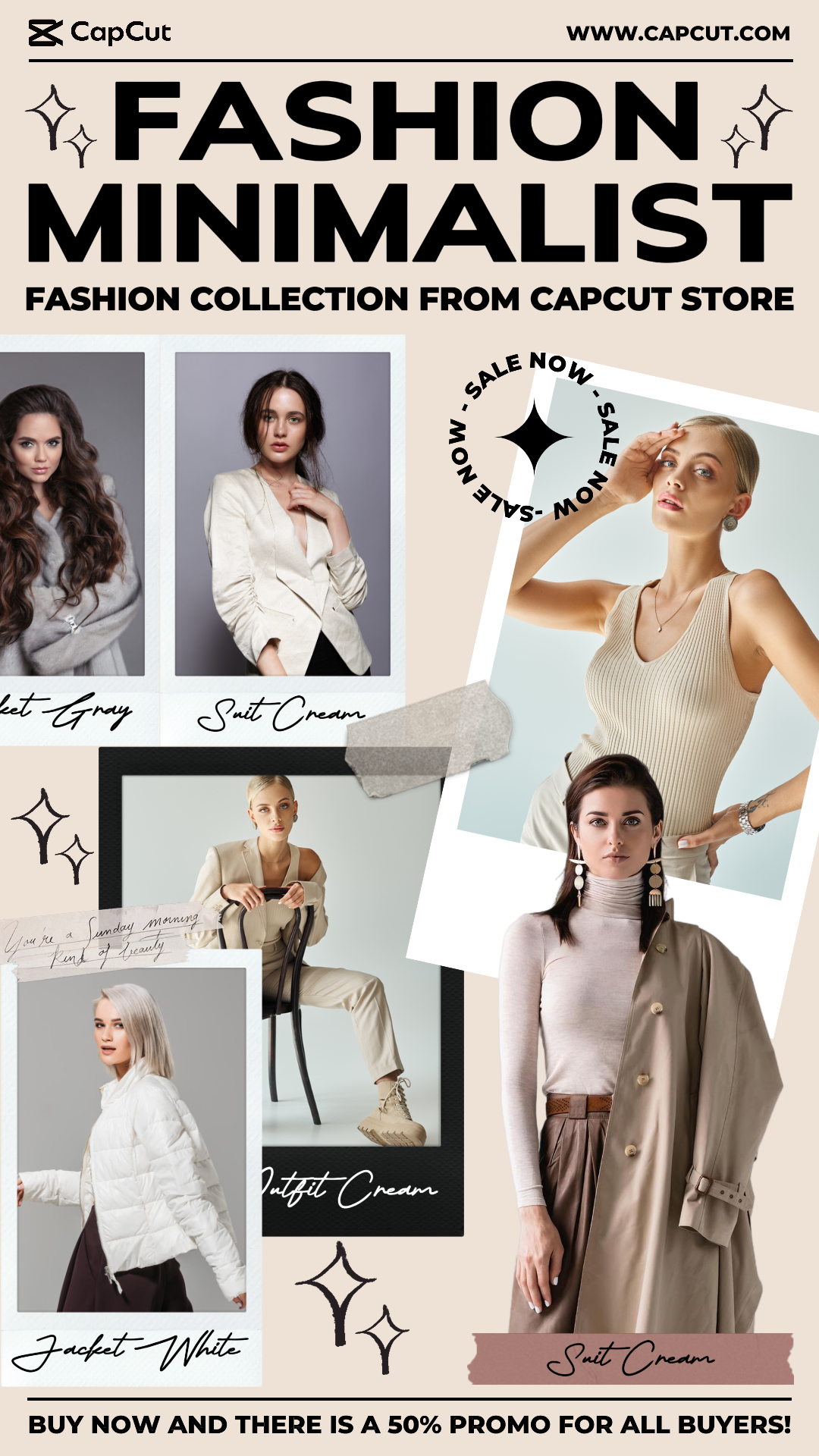 Affichage minimaliste de 6 images multiproduits pour femmes, crème tik tok