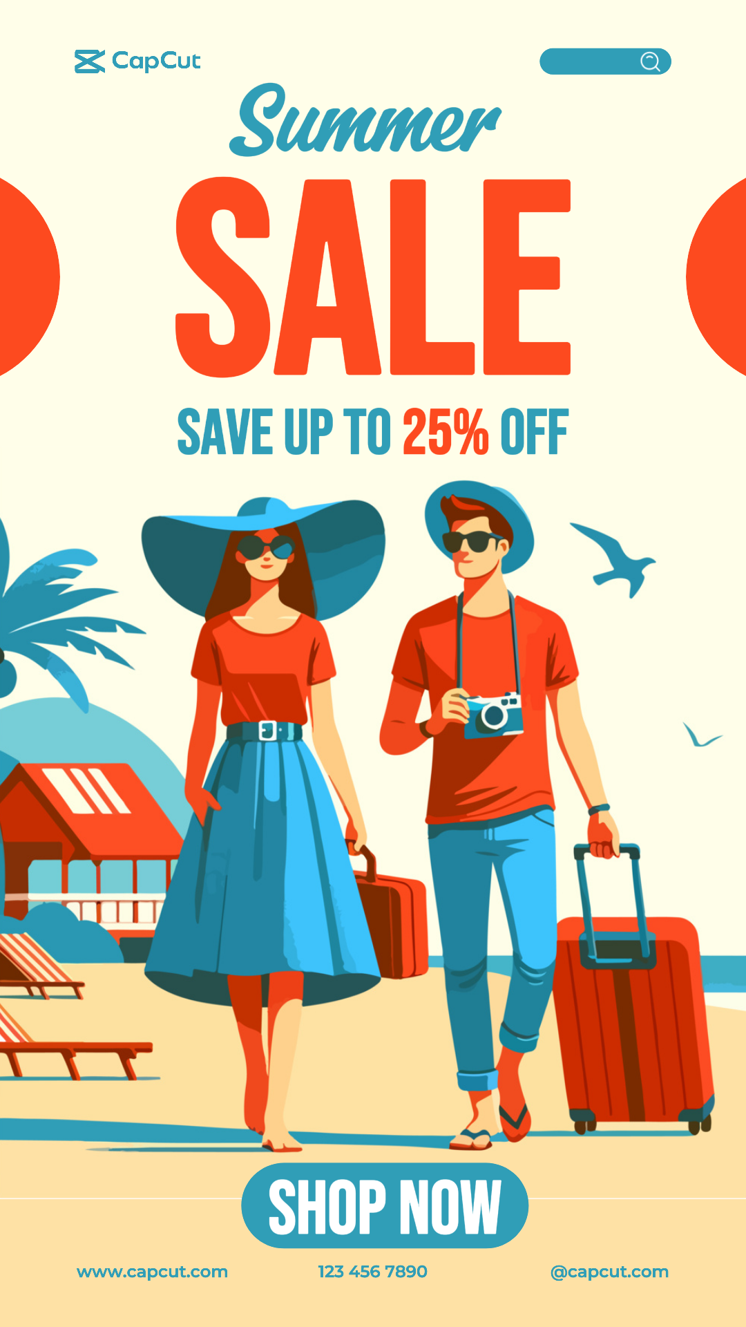 Summer sale - Marketing poster Tik Tok