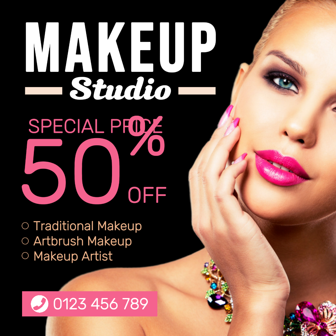 Estudio De Maquillaje De Promoción De Servicio De Vida