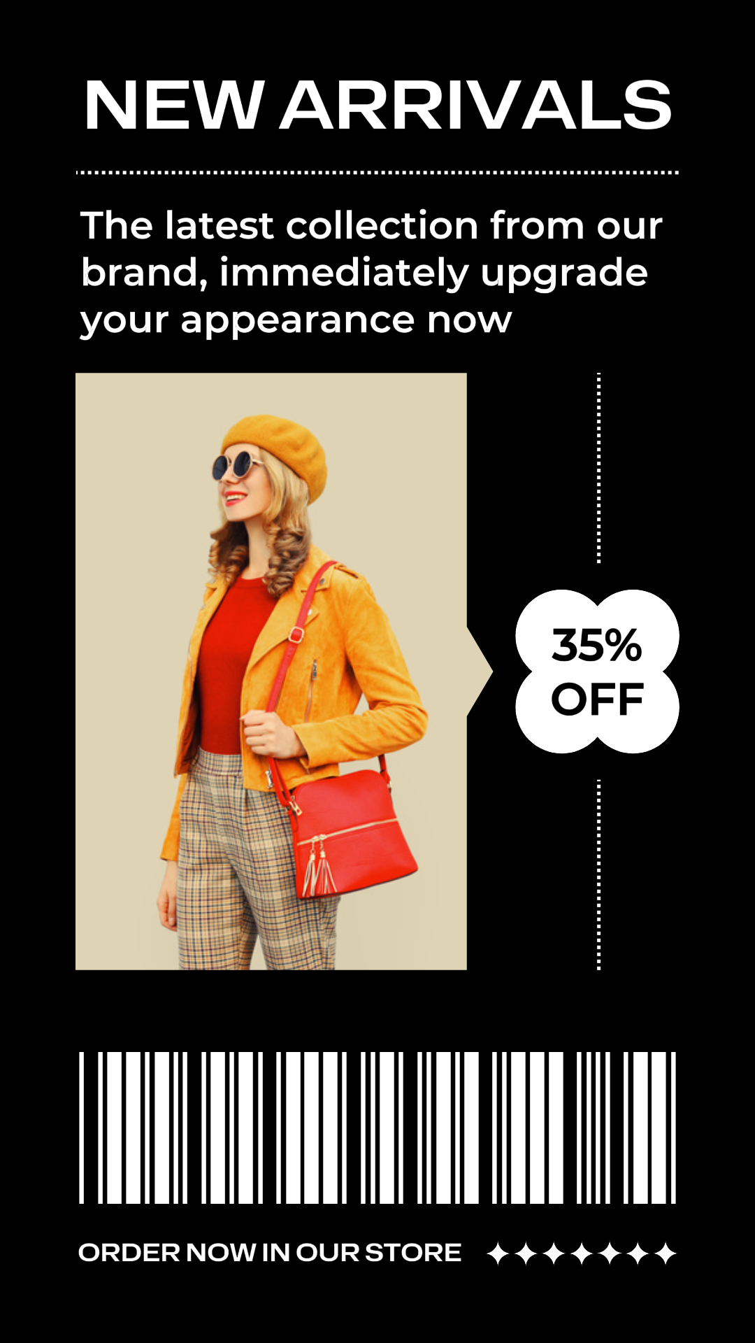 Ropa y zapatos Instagram Story Naranja Negro