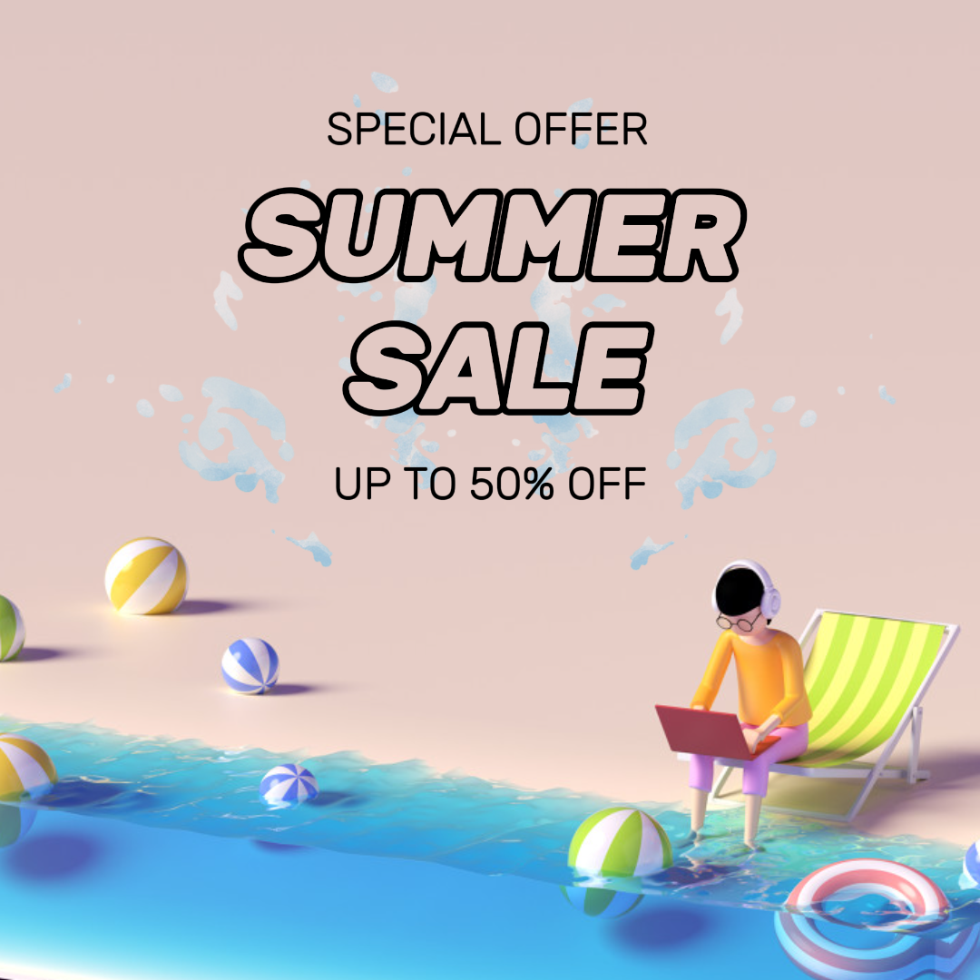 Venta de verano Industria general Oferta especial para publicación de Instagram