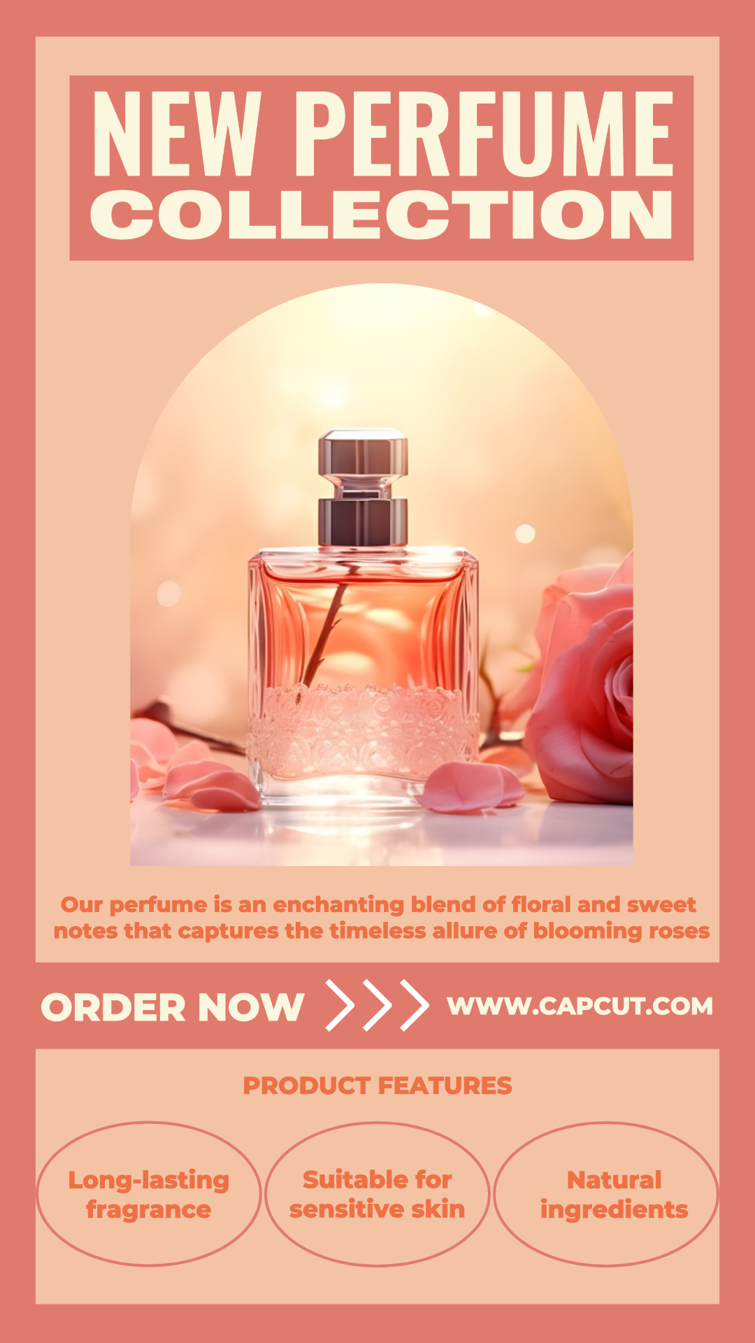 Körperpflege neue Parfüm-Kollektion Produkt-Display instagram story