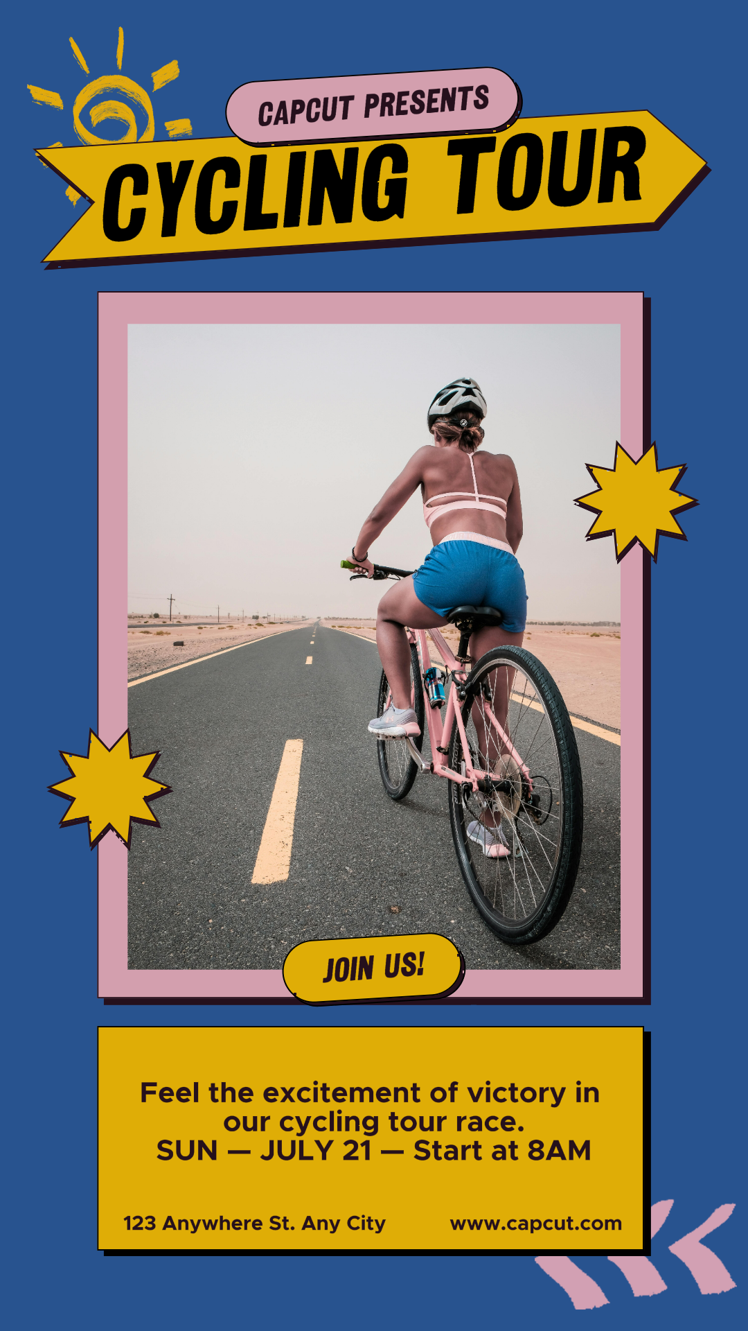 Sports et Match Cycling Visite à vélo Instagram