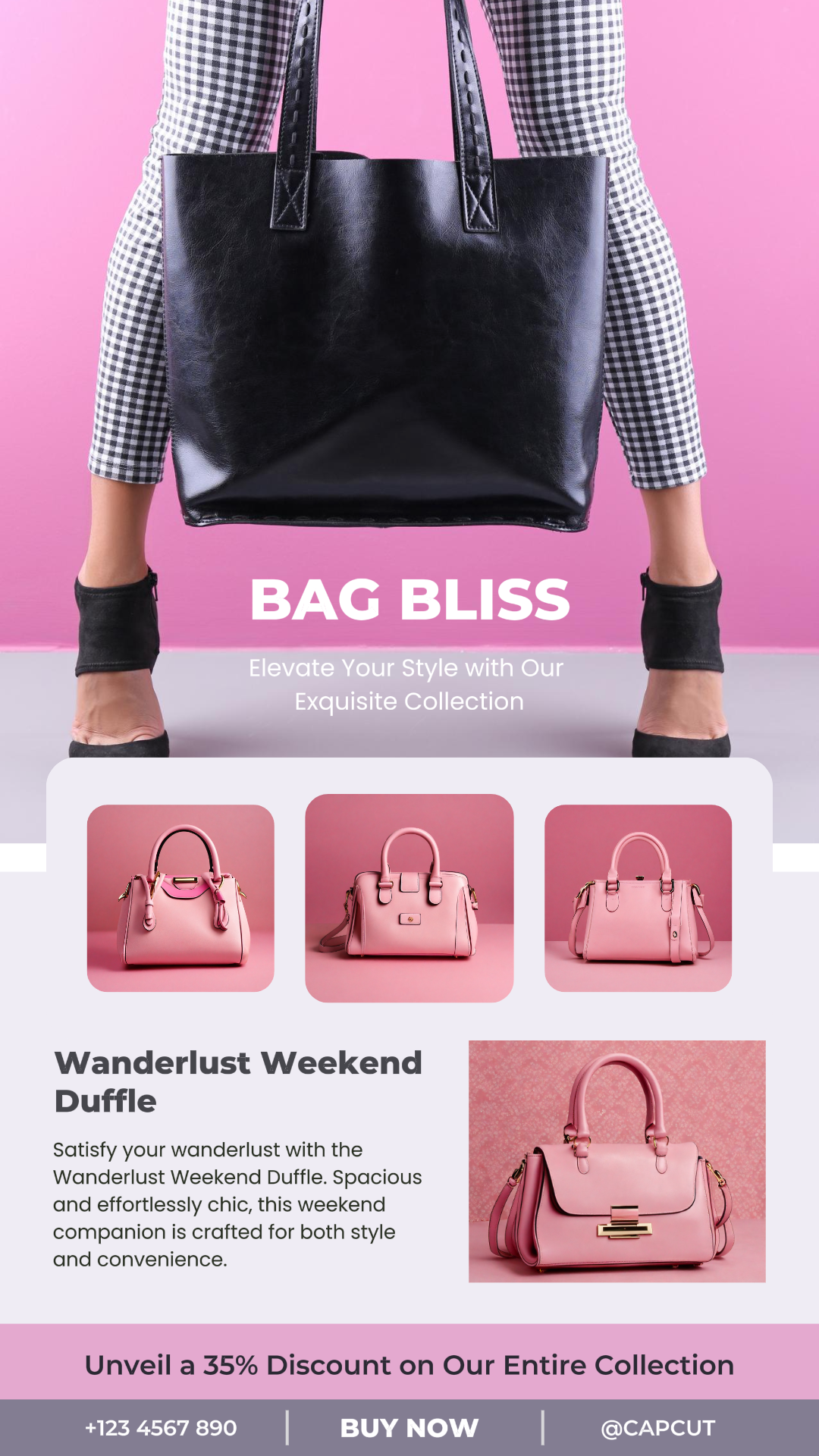 5 Multi-Produkt-Image-Handtasche Produktanzeige für Instagram Story