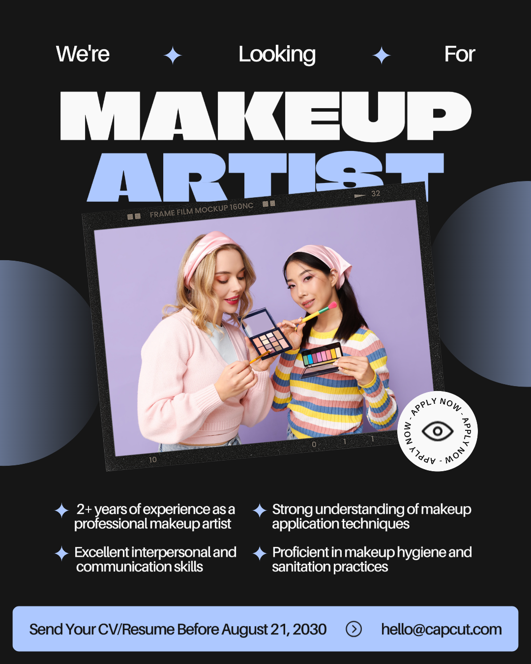 Contratação De Emprego Maquiador Instagram Post