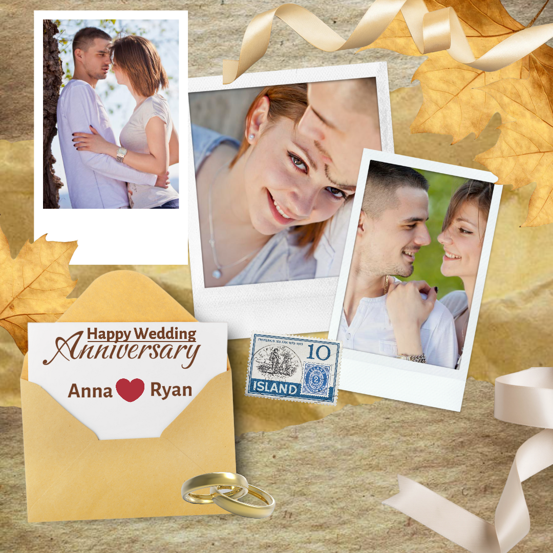 Photo Collage Wedding Anniversary For Instagram Post