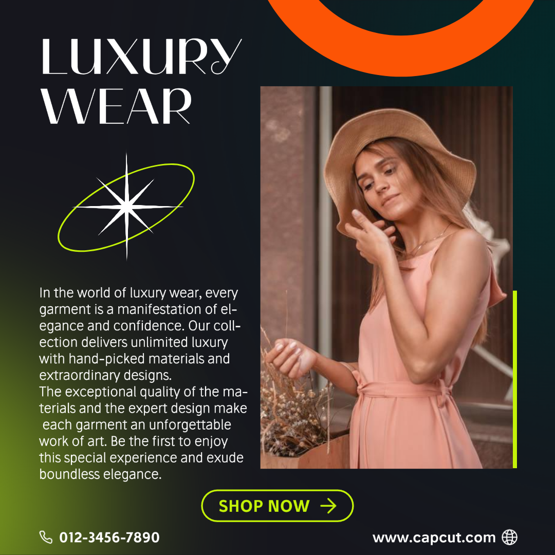 Roupas e sapatos - Poster de marketing Roupa de luxo Instagram post