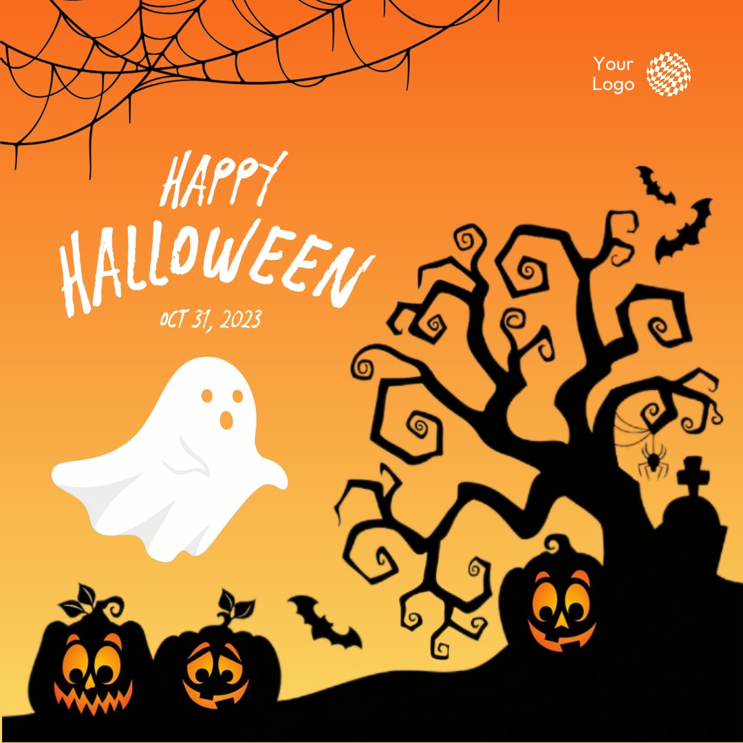 Fröhlicher Halloween-Gruß für Instagram Post