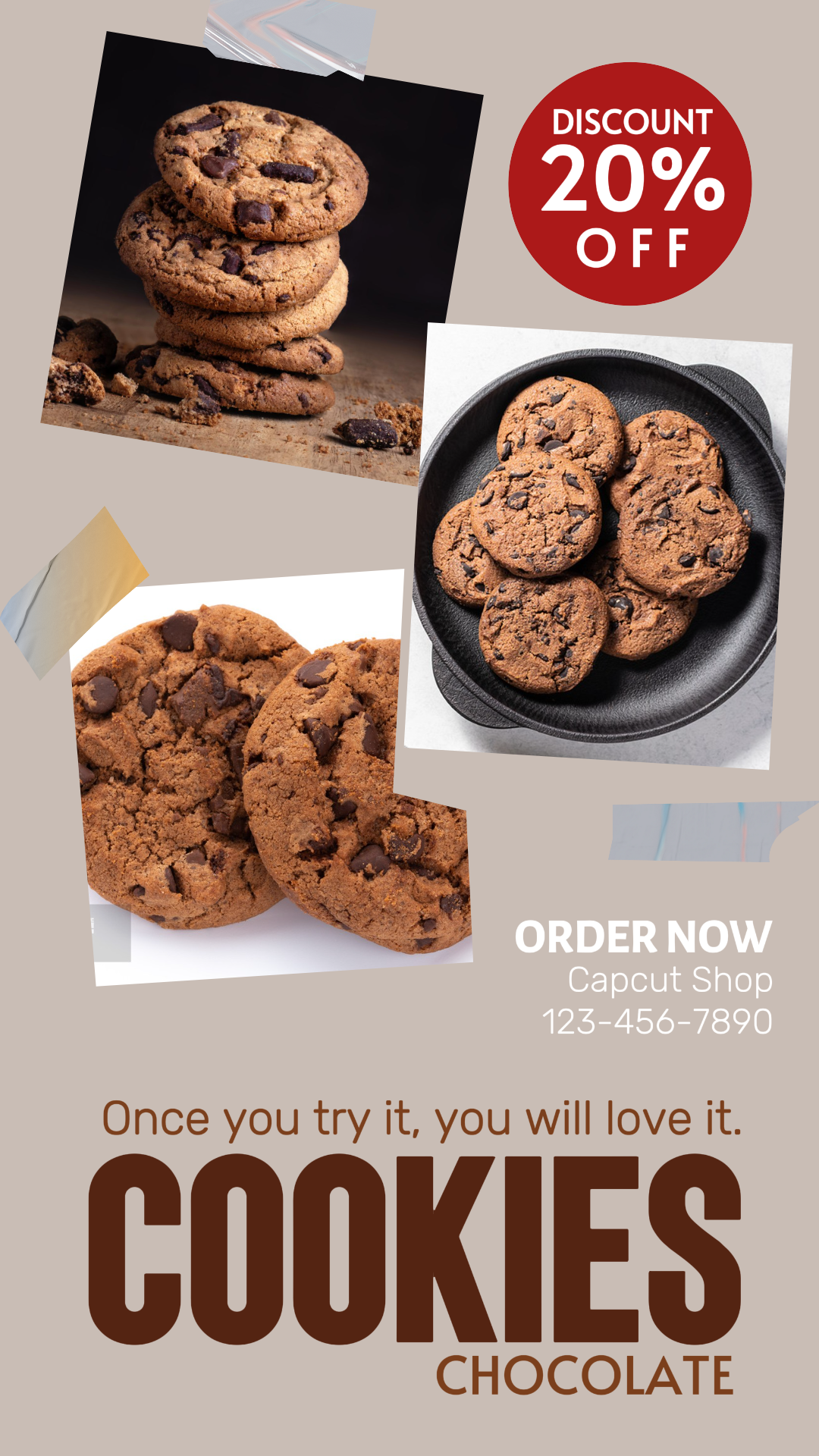 Histoire Instagram de Cookies Chocolat