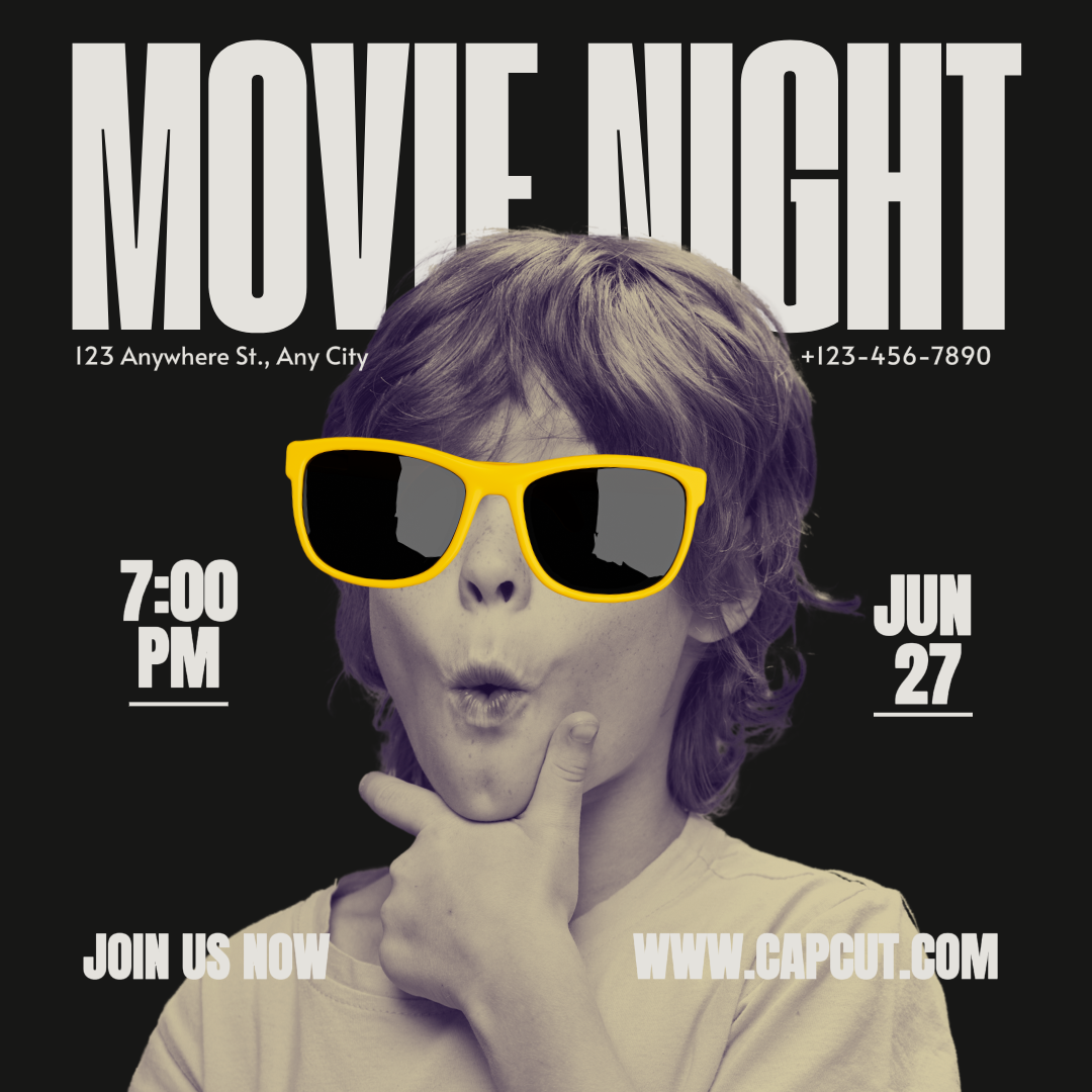 Entertainment Marketing Poster Instagram Post Movie Night