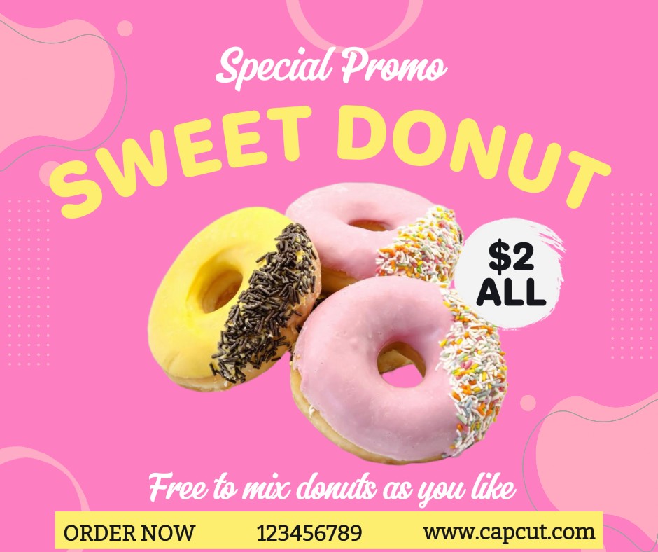 Süßer Donut Promo Facebook Post
