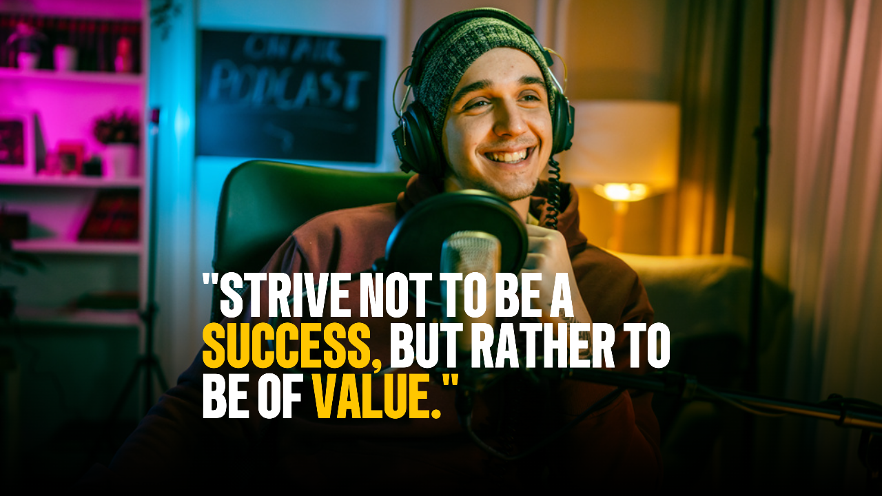 Vignette YouTube - Apprentissage - Efforcez-vous de ne pas réussir, mais plutôt d'avoir de la valeur