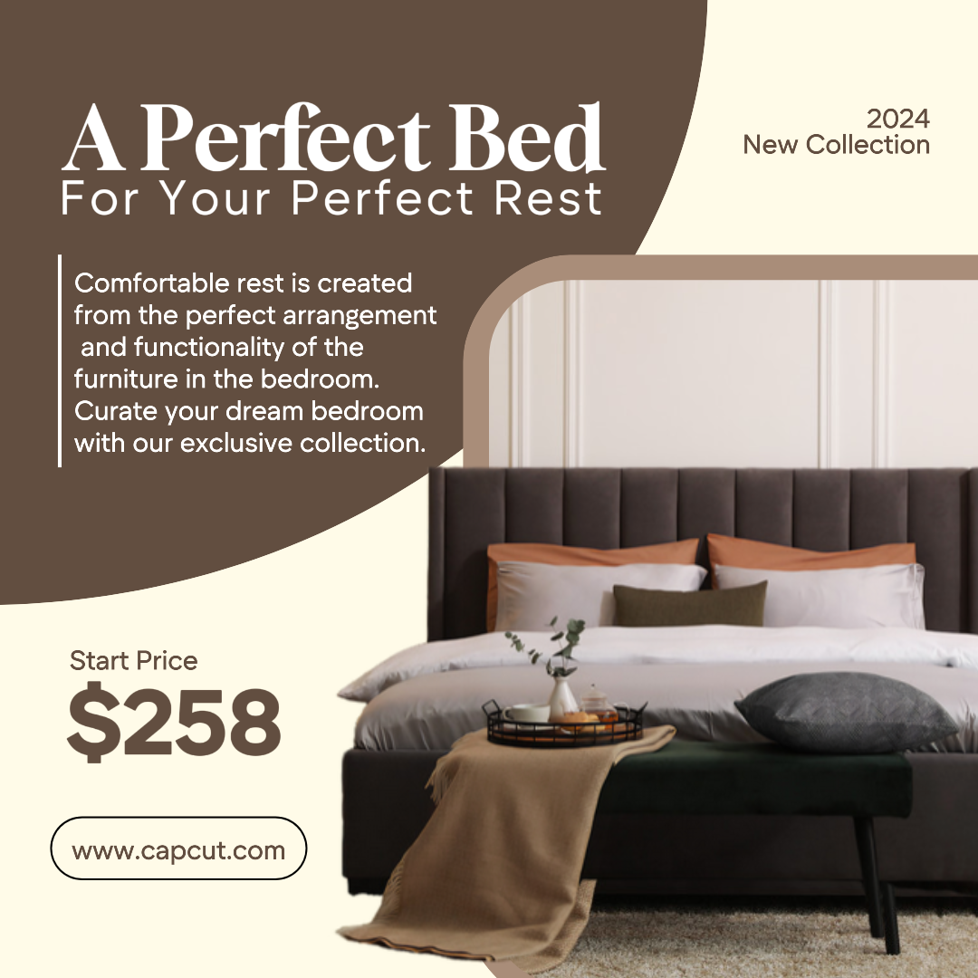 Minimalistische Collage - Marketing Poster Möbel Zimmer Instagram Post