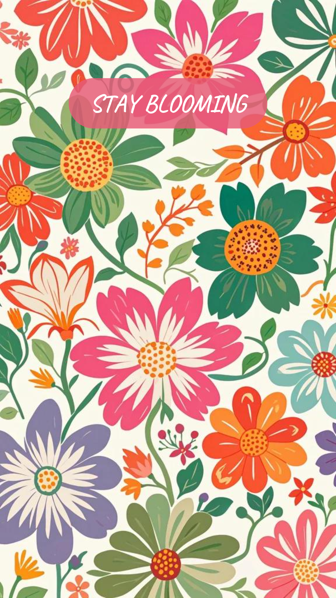 Fondo de pantalla Póster creativo Patrón de flores
