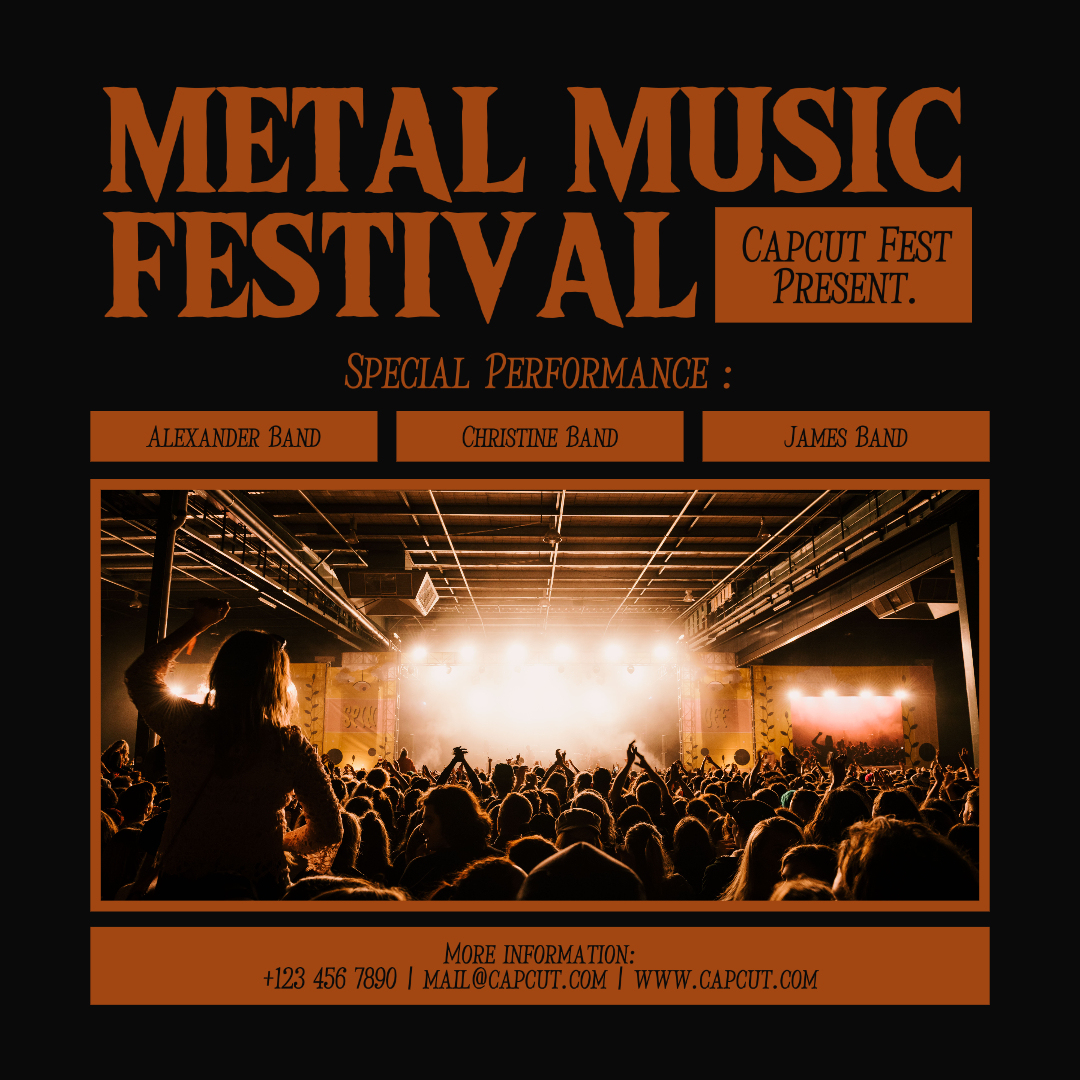 Metal Music Festival Promotion Instagram Post