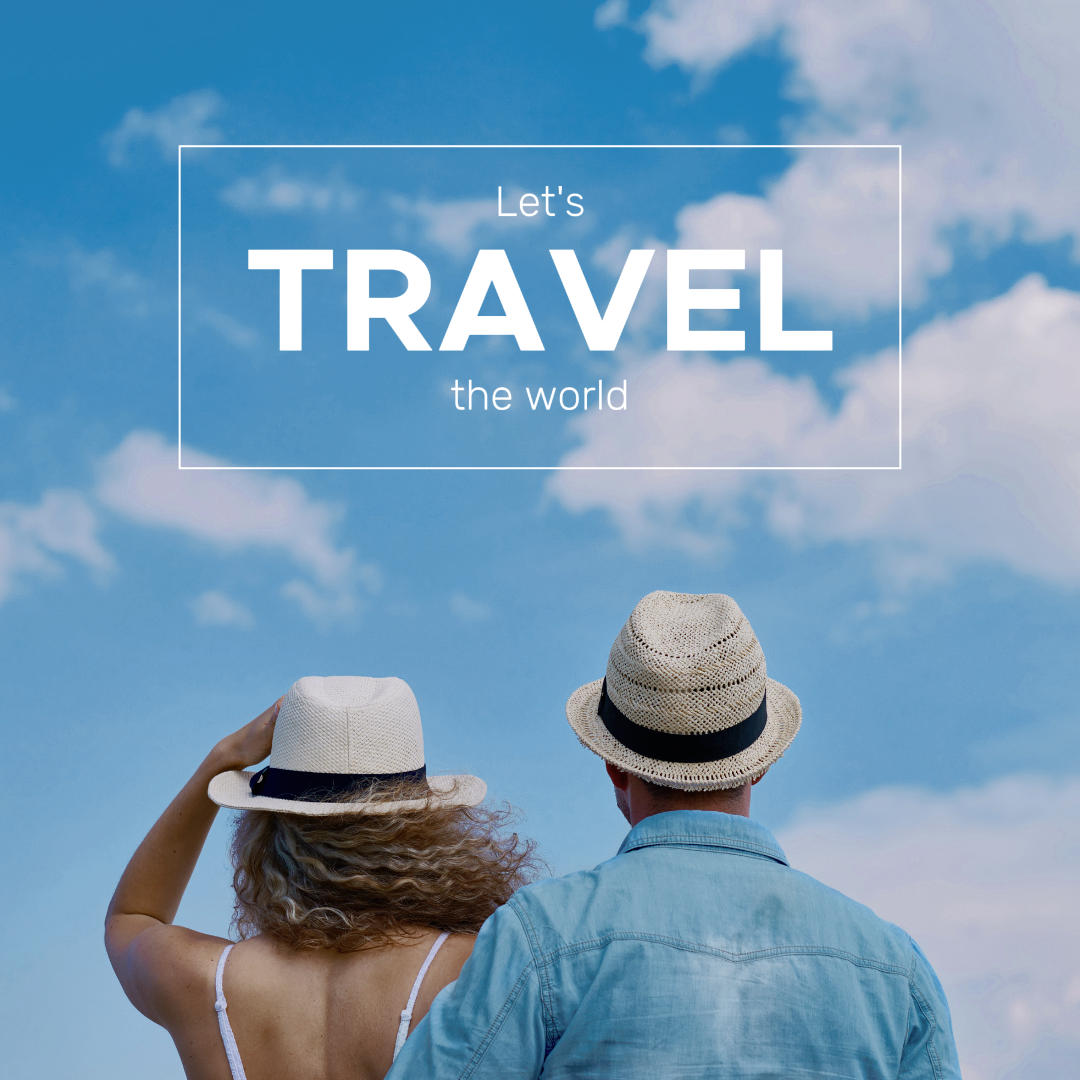 Travel Creative Poster Instagram Post Lets Travel the World